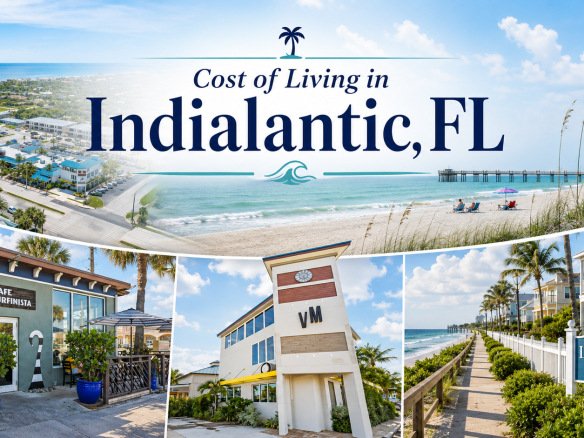 Cost of living in Indialantic Florida with beachside homes, ocean access, insurance, taxes, and Brevard County real estate expenses.